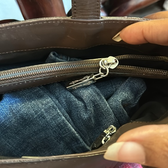 Cole Haan Leather and Wool Satchel - Picture 5 of 9